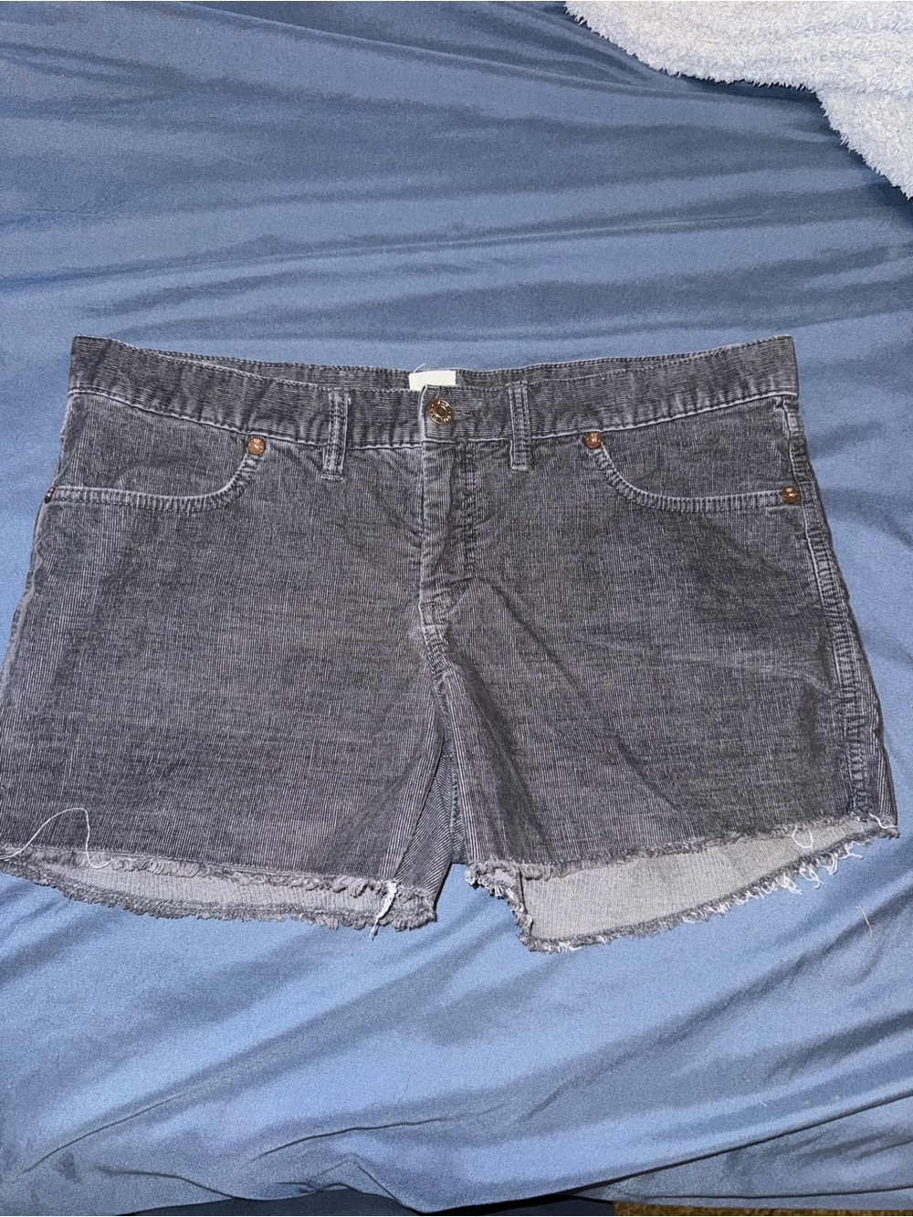 GAP Corduroy Denim Frayed Hem Shorts